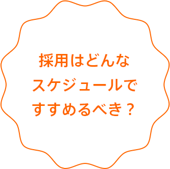 採用はどんなスケジュールですすめるべき？